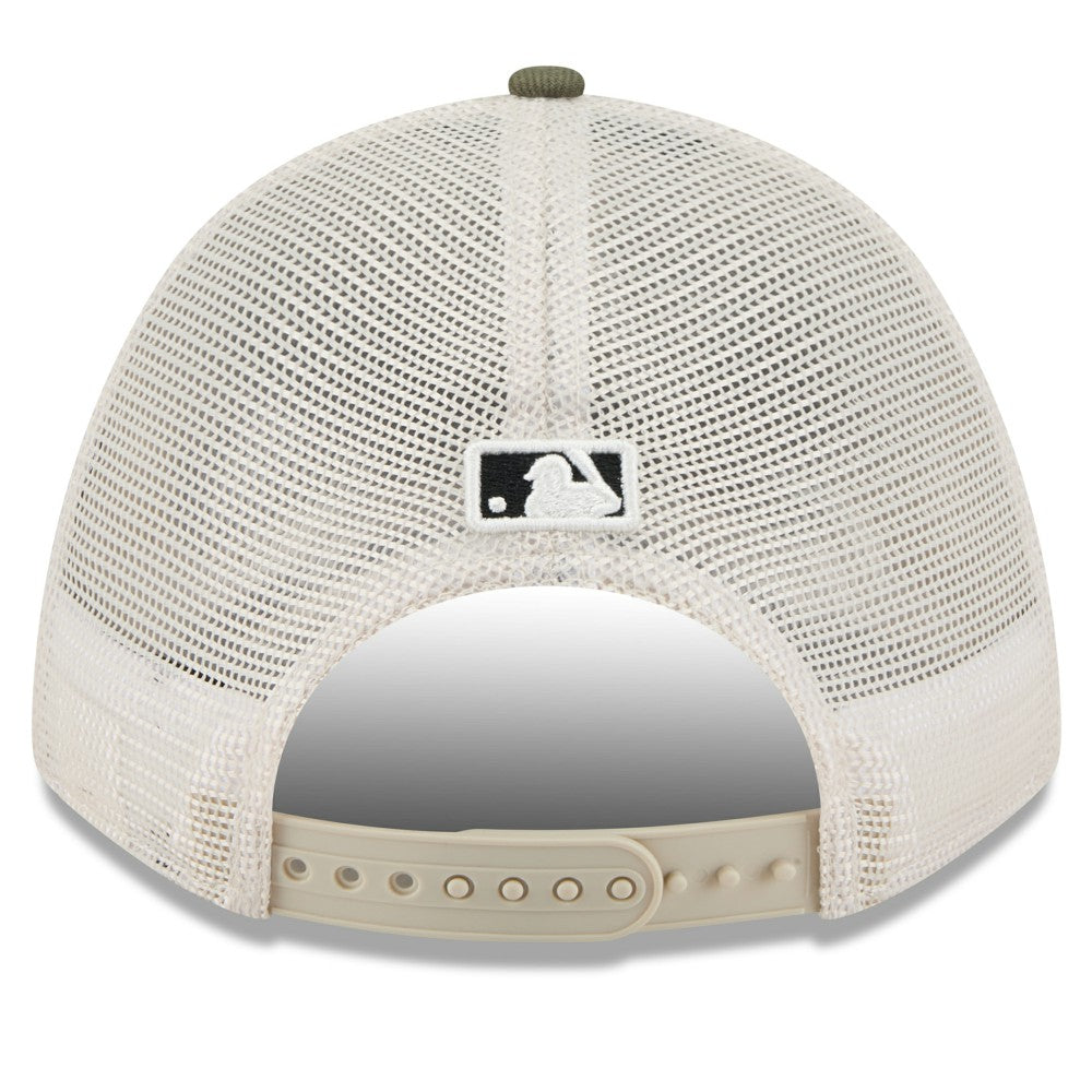 Los Angeles Angels 2025 Armed Forces Day 9FORTY M-Crown A-Frame Adjustable Hat - Light Beige/Olive | New Era