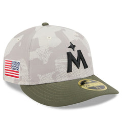 Minnesota Twins 2025 Armed Forces Day Low Profile 59FIFTY Fitted Hat - Light Beige/Olive | New Era