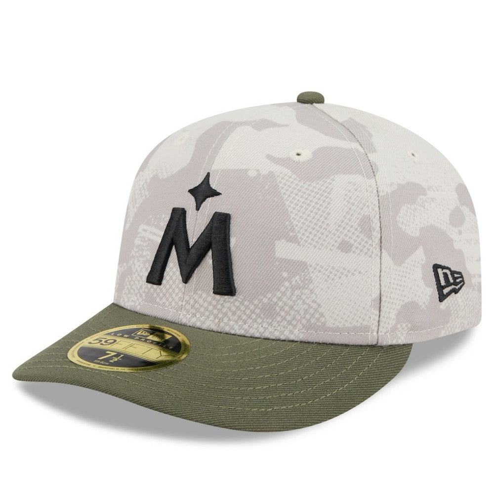 Minnesota Twins 2025 Armed Forces Day Low Profile 59FIFTY Fitted Hat - Light Beige/Olive | New Era