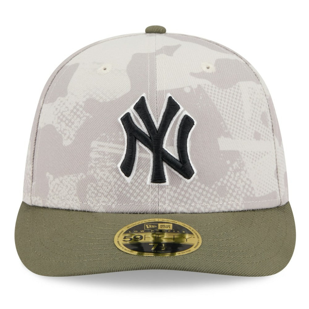 New York Yankees 2025 Armed Forces Day Low Profile 59FIFTY Fitted Hat - Light Beige/Olive | New Era