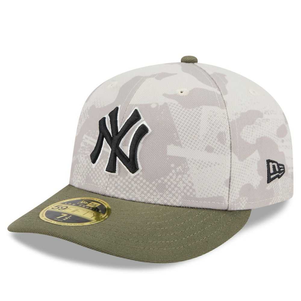 New York Yankees 2025 Armed Forces Day Low Profile 59FIFTY Fitted Hat - Light Beige/Olive | New Era