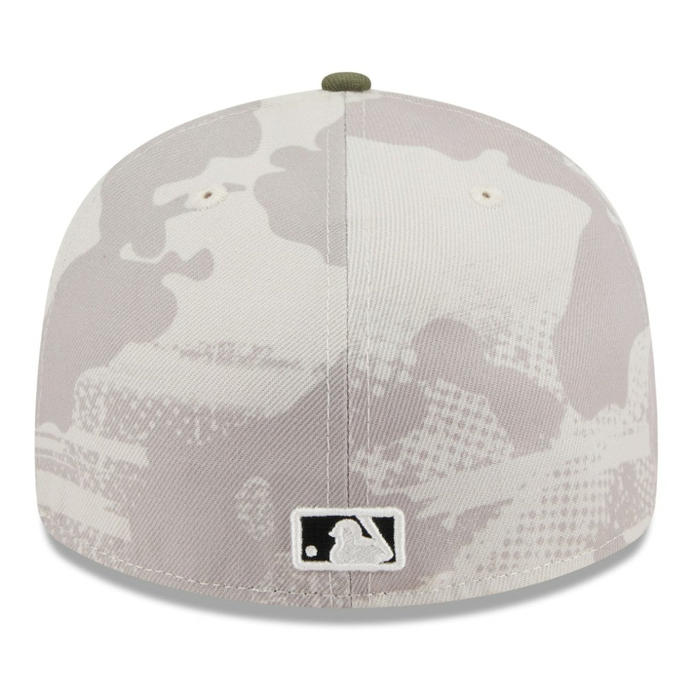 Tampa Bay Rays 2025 Armed Forces Day Low Profile 59FIFTY Fitted Hat - Light Beige/Olive | New Era