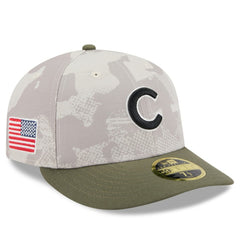 Chicago Cubs 2025 Armed Forces Day Low Profile 59FIFTY Fitted Hat - Light Beige/Olive | New Era
