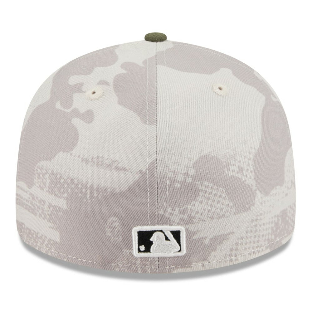 Chicago Cubs 2025 Armed Forces Day Low Profile 59FIFTY Fitted Hat - Light Beige/Olive | New Era