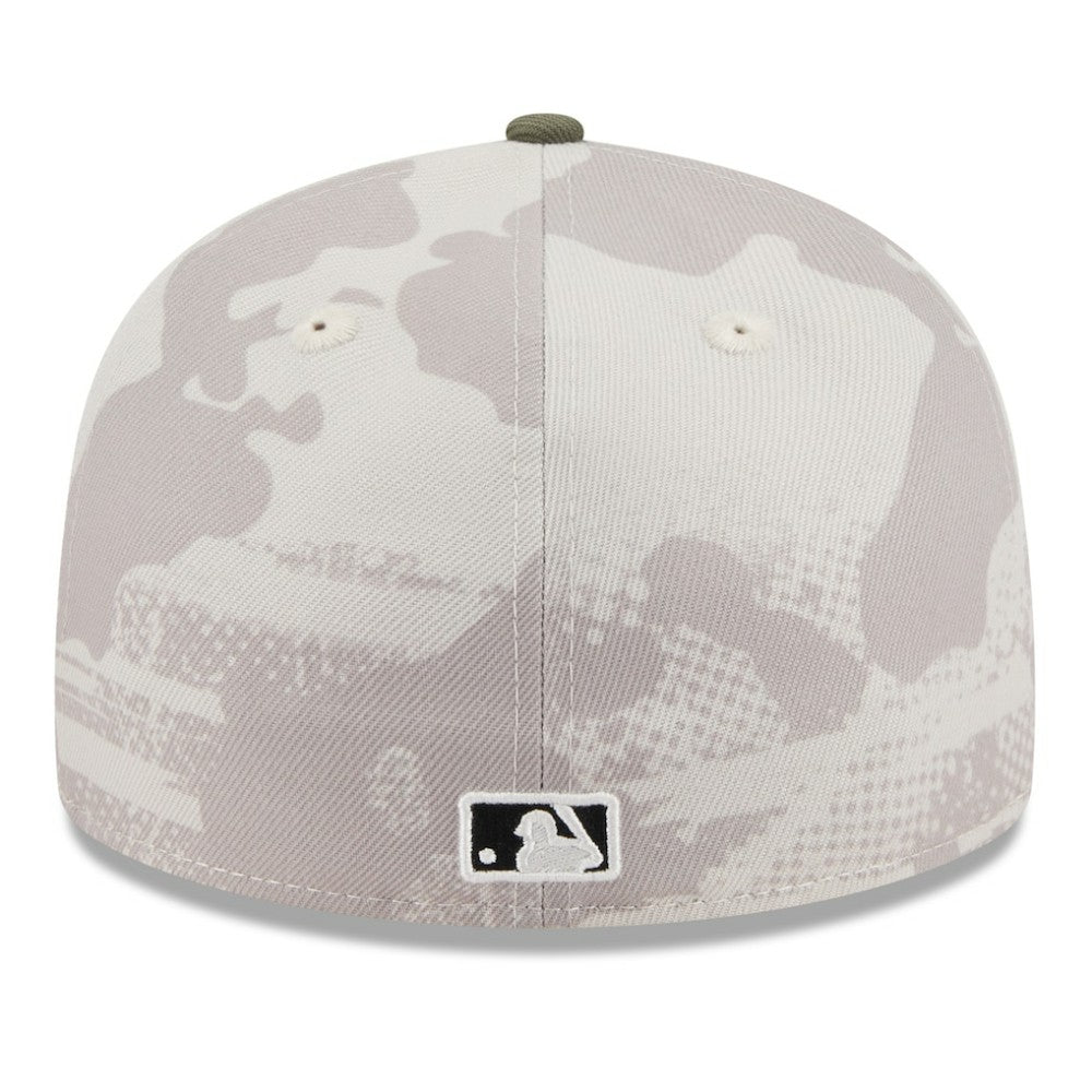 Colorado Rockies 2025 Armed Forces Day Low Profile 59FIFTY Fitted Hat - Light Beige/Olive | New Era