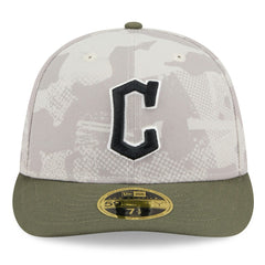 Cleveland Guardians 2025 Armed Forces Day Low Profile 59FIFTY Fitted Hat - Light Beige/Olive | New Era