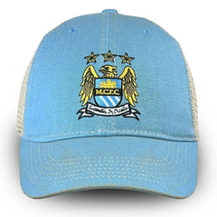 Manchester City 1863FC Retro Tea Washed Vintage Trucker Adjustable Hat / Soccer For sale
