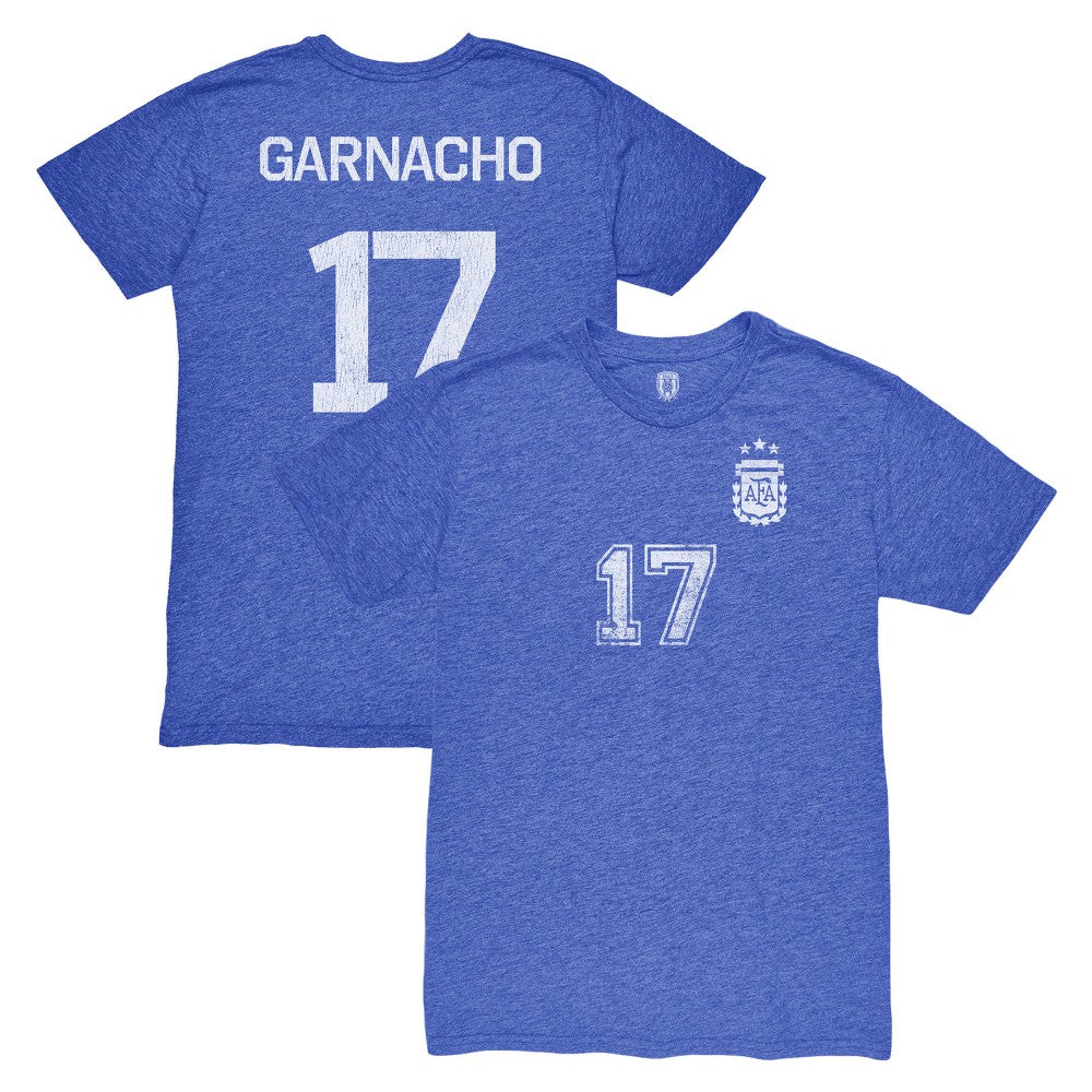 Alejandro Garnacho Argentina National Team 1863FC Player Vintage Tri-Blend T-Shirt / Soccer New