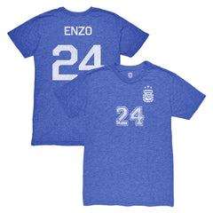 Enzo Fernández Argentina National Team 1863FC Player Vintage Tri-Blend T-Shirt / Soccer Hot sale