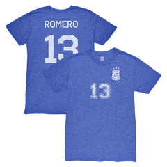 Cristian Romero Argentina National Team 1863FC Player Vintage Tri-Blend T-Shirt / Soccer Discount