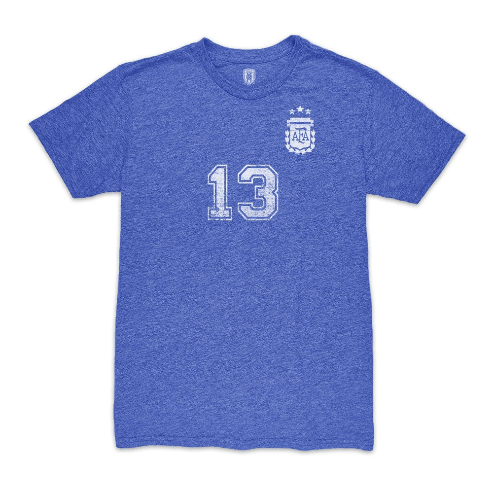 Cristian Romero Argentina National Team 1863FC Player Vintage Tri-Blend T-Shirt / Soccer Discount
