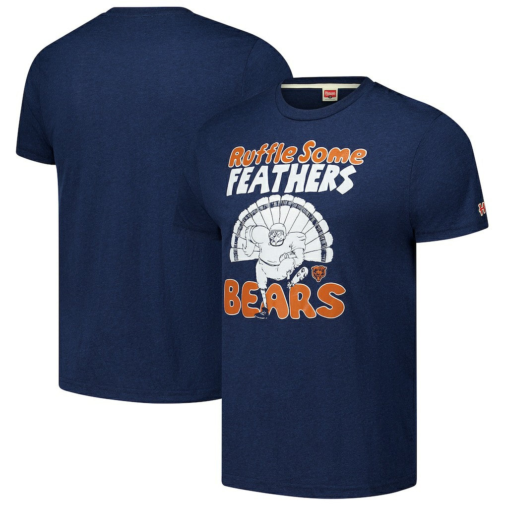 NFL Chicago Bears Homage Unisex Ruffle Some Feathers Tri-Blend T-Shirt