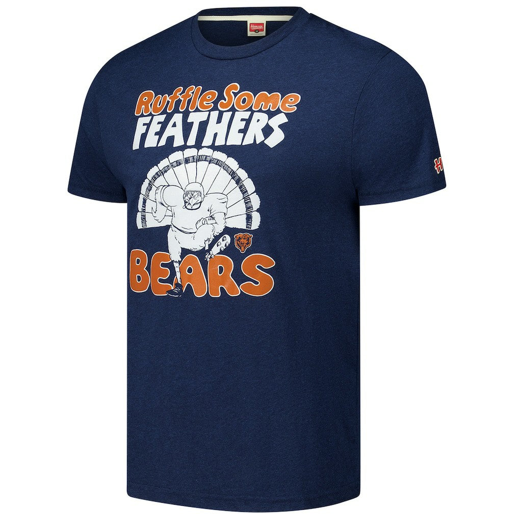 NFL Chicago Bears Homage Unisex Ruffle Some Feathers Tri-Blend T-Shirt