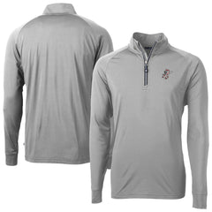 Cincinnati Reds Cutter & Buck Adapt Eco Knit Stretch Recycled Big & Tall Quarter-Zip Pullover Top - Gray
