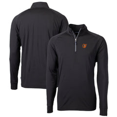 Baltimore Orioles Cutter & Buck Big & Tall Adapt Eco Knit Stretch Recycled Quarter-Zip Pullover Top - Black
