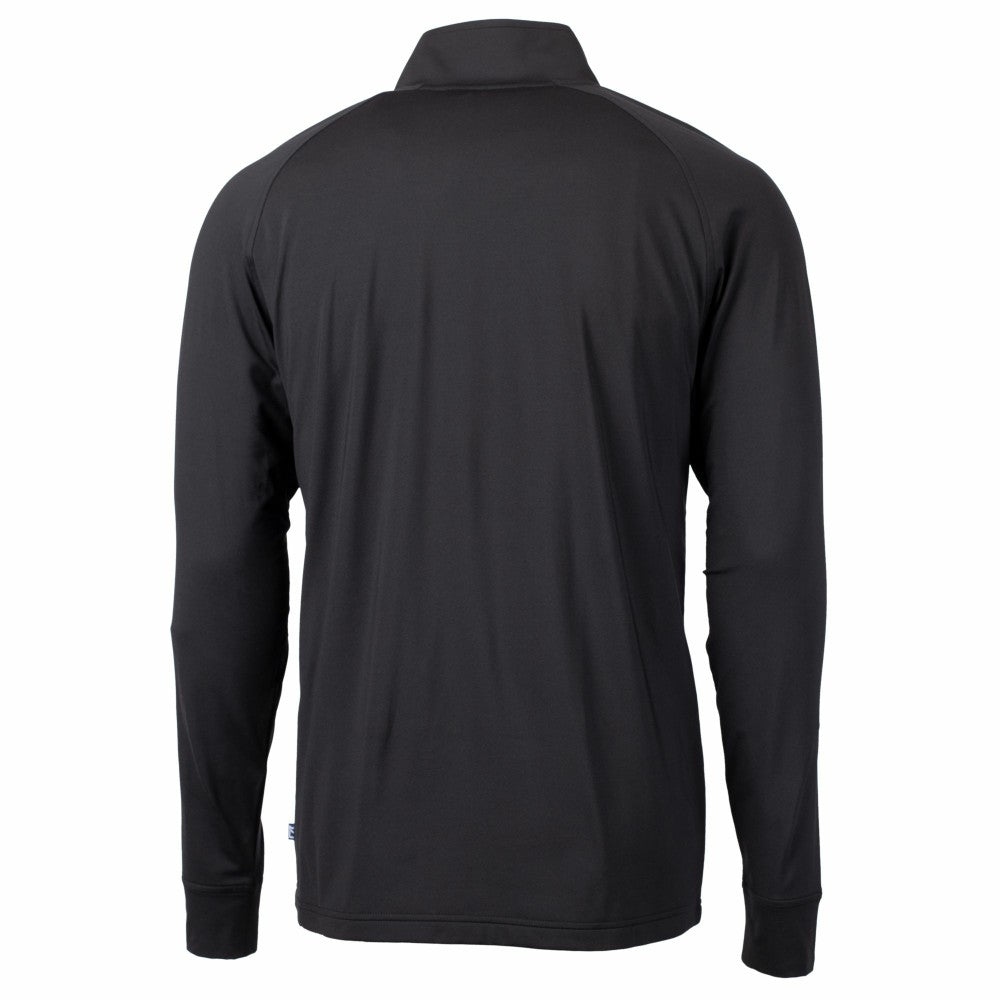 Cincinnati Reds Cutter & Buck Big & Tall Adapt Eco Knit Stretch Recycled Quarter-Zip Pullover Top - Black