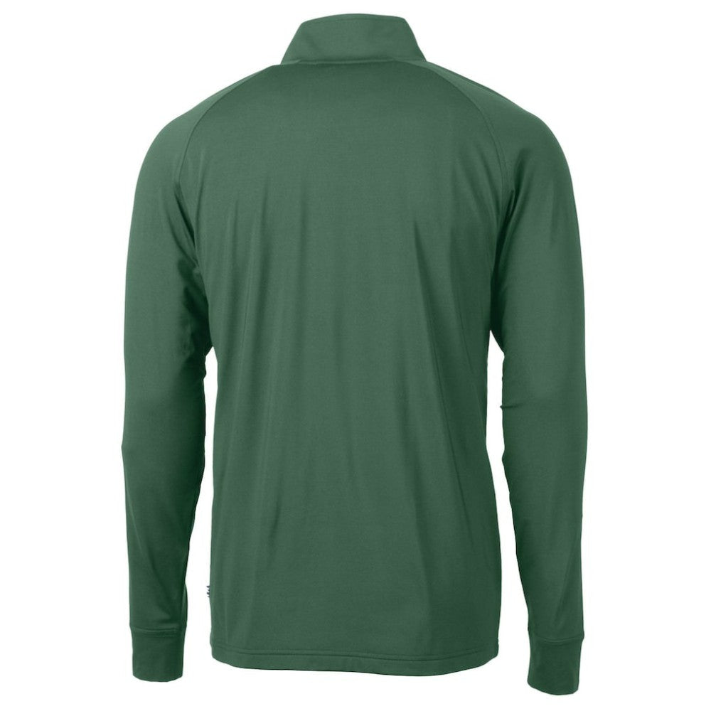 Athletics Cutter & Buck Stomper Adapt Eco Knit Stretch Recycled Quarter-Zip Pullover Top - Hunter Green