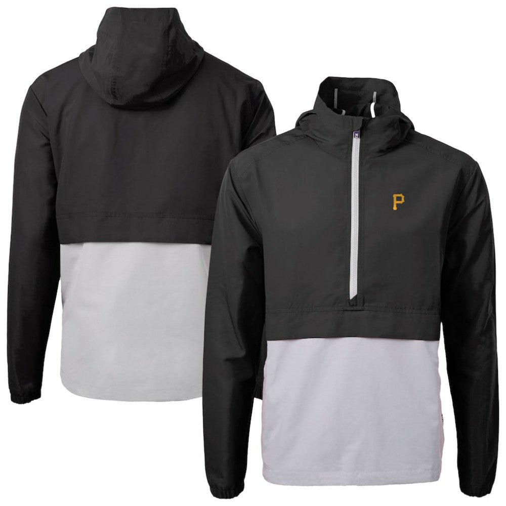 Pittsburgh Pirates Cutter & Buck Charter Eco Recycled Half-Zip Anorak Jacket - Black