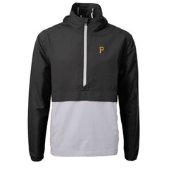 Pittsburgh Pirates Cutter & Buck Charter Eco Recycled Half-Zip Anorak Jacket - Black