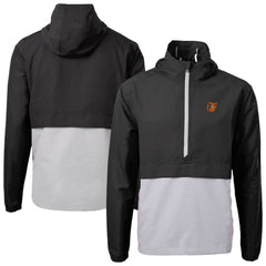 Baltimore Orioles Cutter & Buck Charter Eco Recycled Half-Zip Anorak Jacket - Black