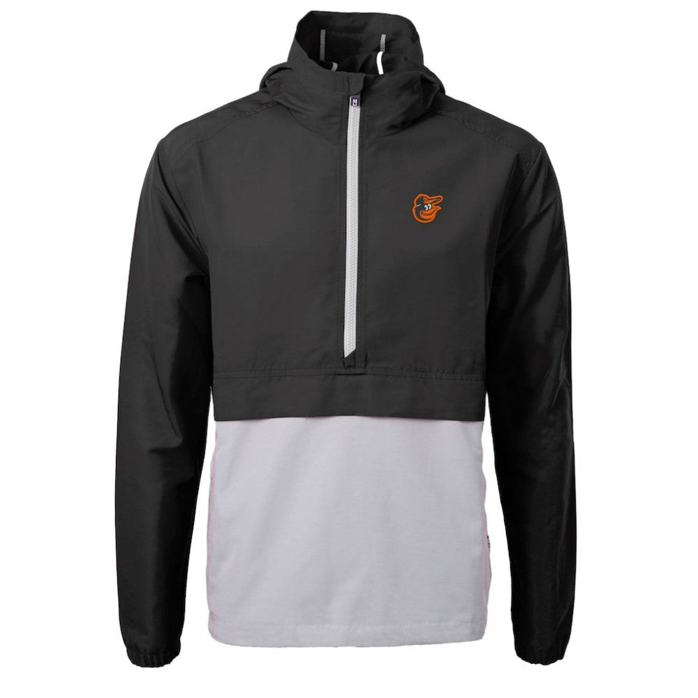 Baltimore Orioles Cutter & Buck Charter Eco Recycled Half-Zip Anorak Jacket - Black