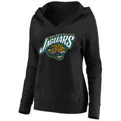 NFL Jacksonville Jaguars Women's Classic Logo V-Neck Pullover Hoodie