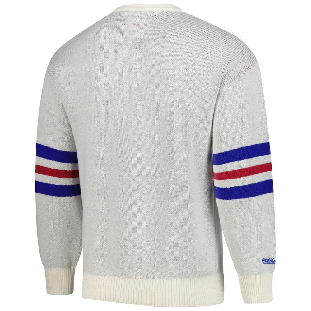 Chicago Cubs Retro Pullover Sweater - Cream | Mitchell & Ness