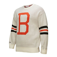 Baltimore Orioles Retro Pullover Sweater - Cream | Mitchell & Ness