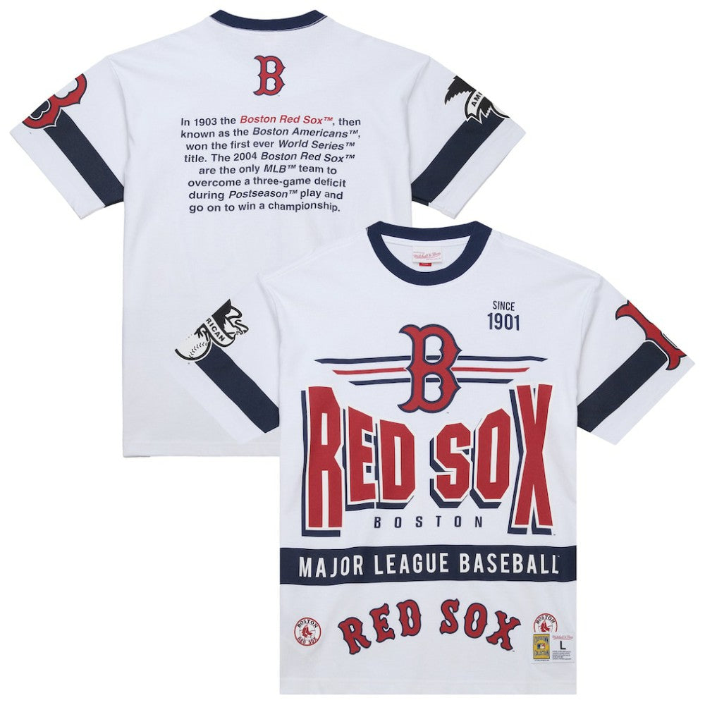 Boston Red Sox Cooperstown Collection Team Origins Premium T-Shirt - White | Mitchell & Ness