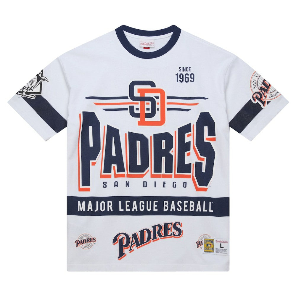San Diego Padres Cooperstown Collection Team Origins Premium T-Shirt - White | Mitchell & Ness