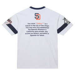San Diego Padres Cooperstown Collection Team Origins Premium T-Shirt - White | Mitchell & Ness