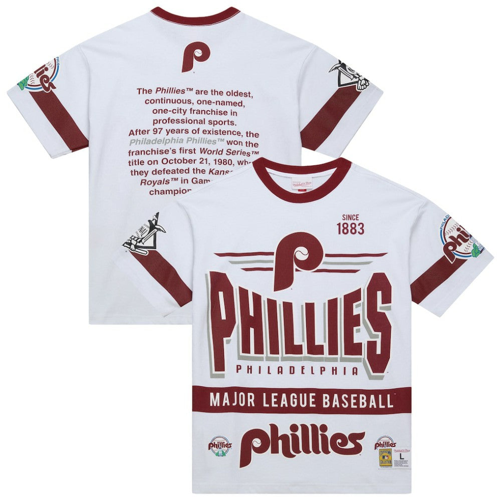Philadelphia Phillies Cooperstown Collection Team Origins Premium T-Shirt - White | Mitchell & Ness