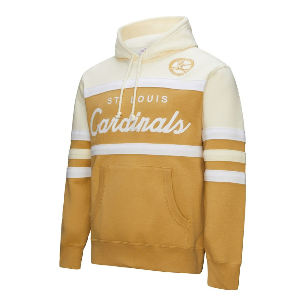 St. Louis Cardinals Head Coach Pullover Hoodie - Tan/Cream | Mitchell & Ness