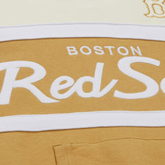 Boston Red Sox Head Coach Pullover Hoodie - Tan/Cream | Mitchell & Ness