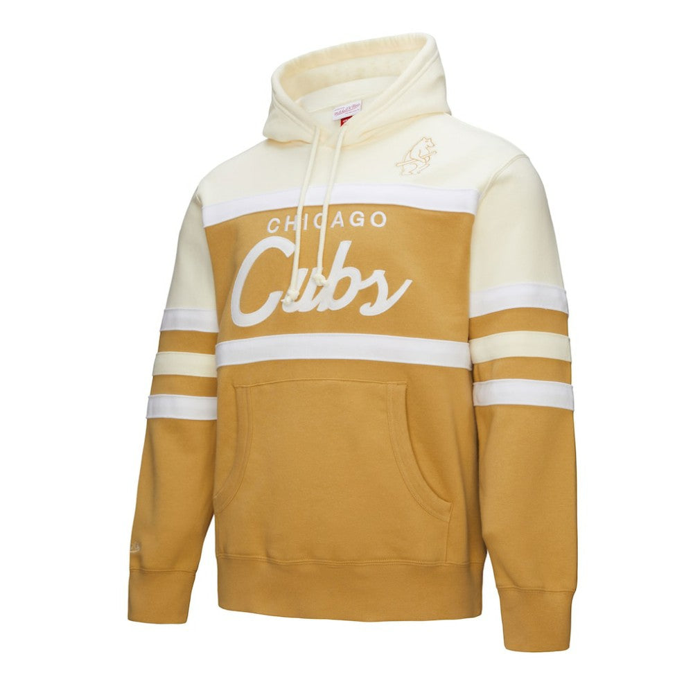 Chicago Cubs Head Coach Pullover Hoodie - Tan/Cream | Mitchell & Ness