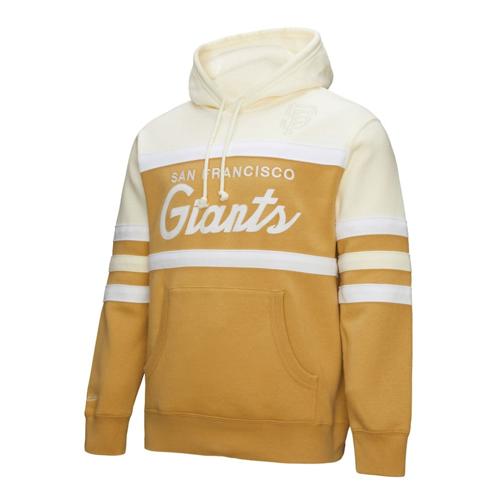 San Francisco Giants Head Coach Pullover Hoodie - Tan/Cream | Mitchell & Ness