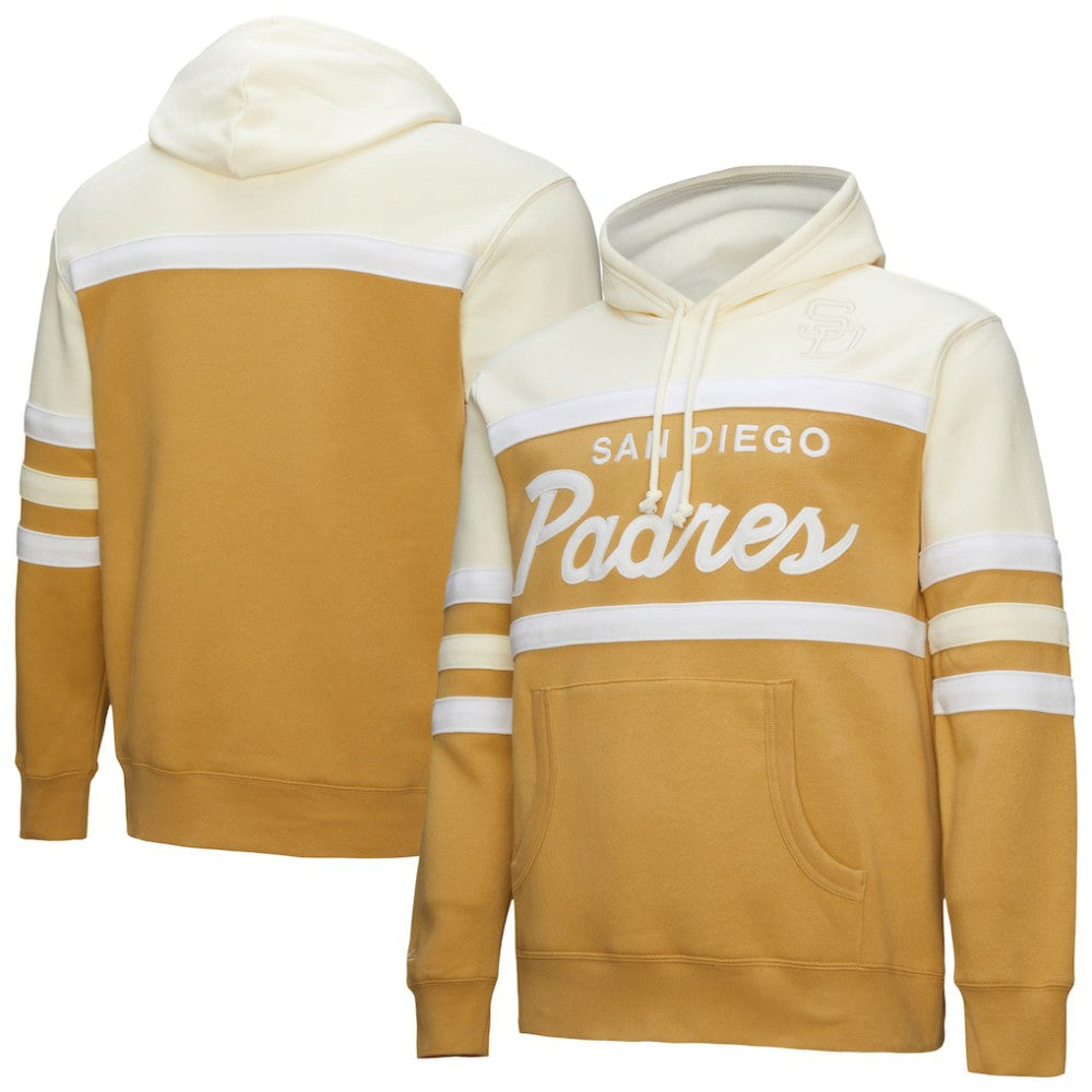 San Diego Padres Head Coach Pullover Hoodie - Tan/Cream | Mitchell & Ness