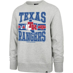 Texas Rangers Letters Headline Pullover Sweatshirt - Gray | 47 brand