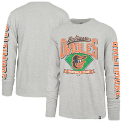 Baltimore Orioles Fair Ball Franklin Long Sleeve T-Shirt - Gray | 47 brand