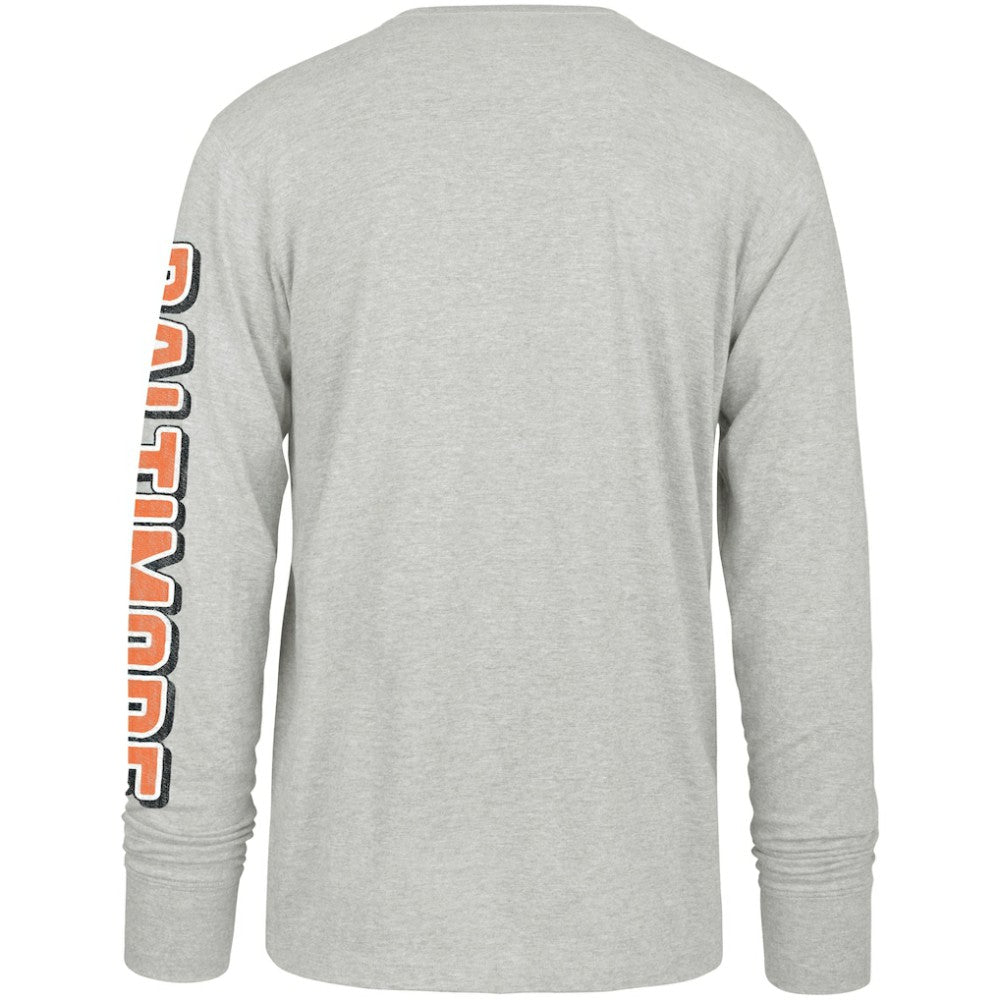 Baltimore Orioles Fair Ball Franklin Long Sleeve T-Shirt - Gray | 47 brand