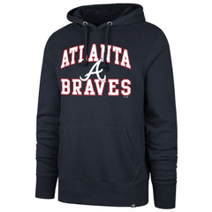 Atlanta Braves  Velocity Headline Pullover Hoodie - Navy | 47 brand