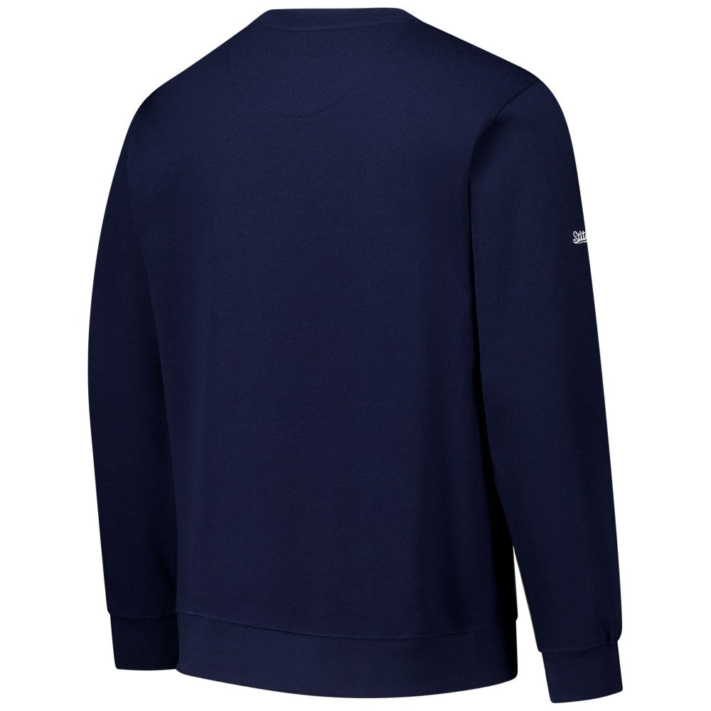 Milwaukee Brewers Stitches Lightweight Crew Sweatshirt - Navy
