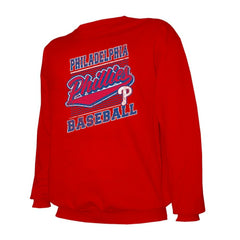 Philadelphia Phillies Stitches Lightweight Crew Sweatshirt - Red