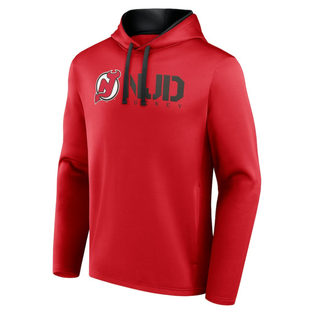 New Jersey Devils Logo Athletic Head Start Pullover Hoodie