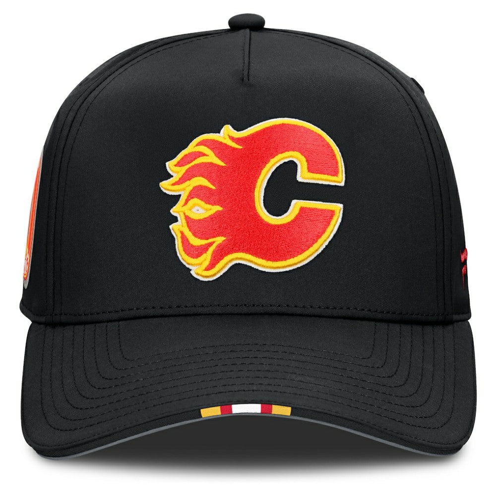 Calgary Flames Fanatics 2025 NHL Draft Authentic Pro On-Stage Podium A-Frame Adjustable Hat