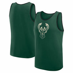 Milwaukee Bucks Logo Athletic Unmatched Success Tank Top - Hunter Green outlet