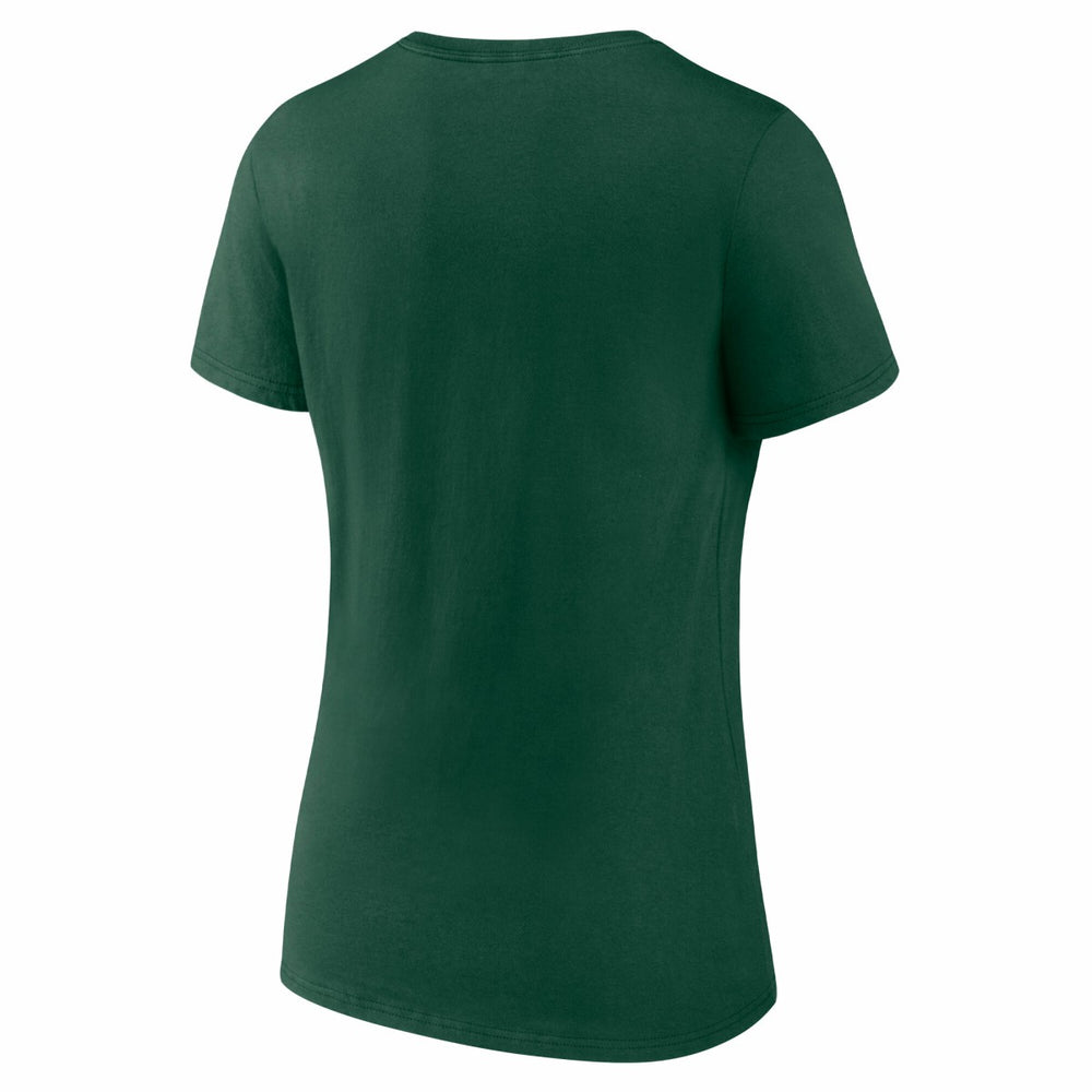 Milwaukee Bucks Logo Athletic Women's Unrivaled V-Neck T-Shirt - Hunter Green online