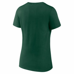 Milwaukee Bucks Logo Athletic Women's Unrivaled V-Neck T-Shirt - Hunter Green online