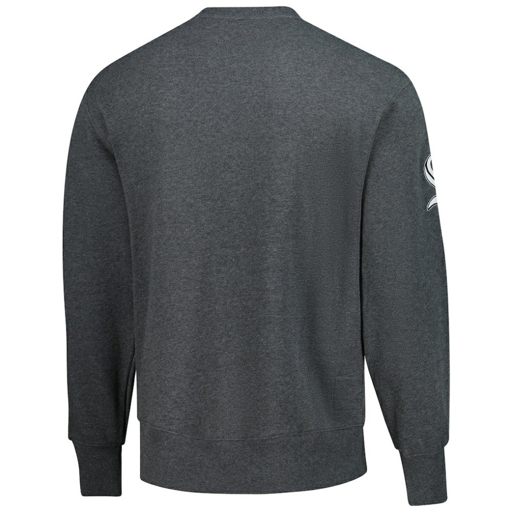 Frank Thomas Chicago White Sox Legends Collection Vintage Logo Name & Number Fleece Pullover Sweatshirt - Heather Charcoal | Mitchell & Ness