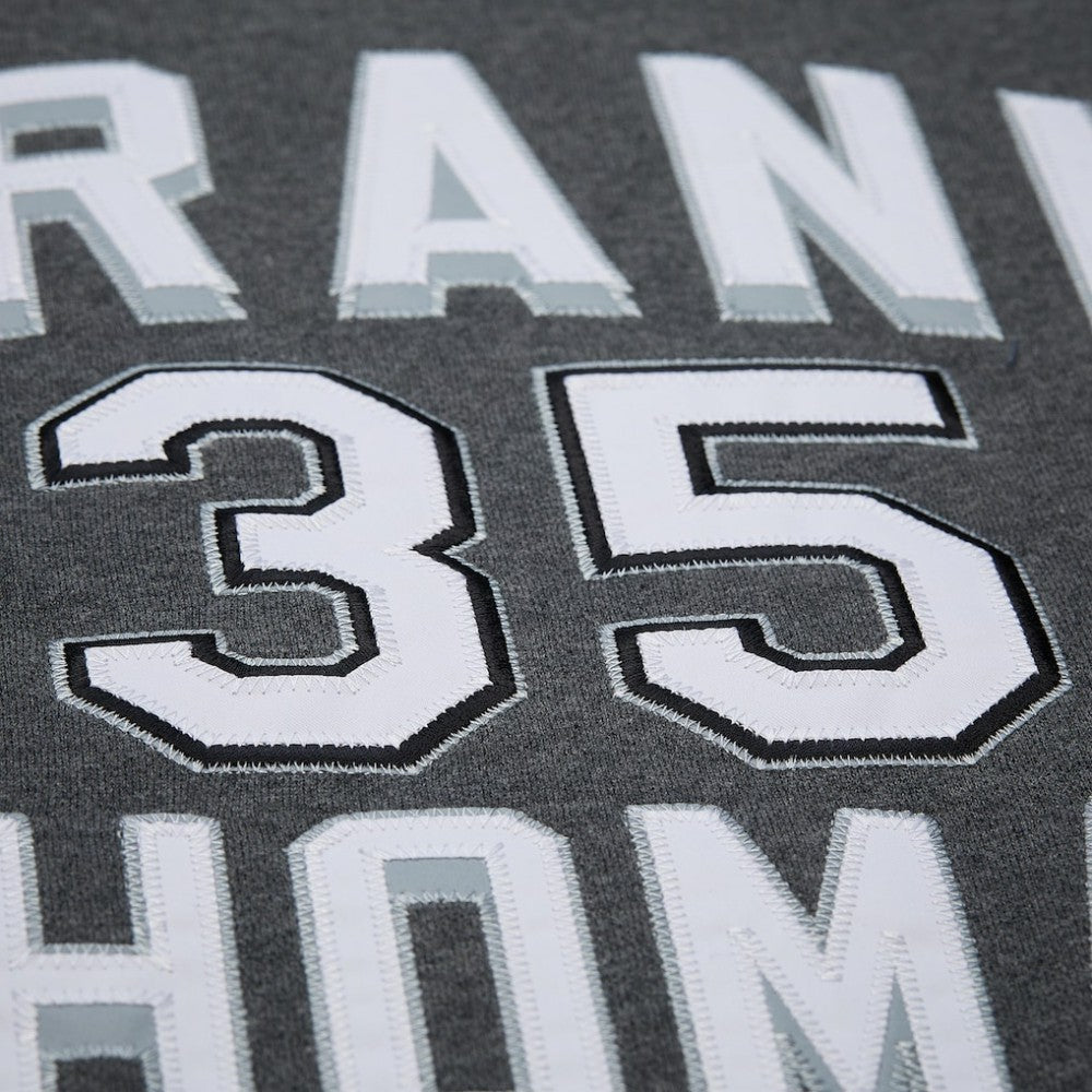 Frank Thomas Chicago White Sox Legends Collection Vintage Logo Name & Number Fleece Pullover Sweatshirt - Heather Charcoal | Mitchell & Ness